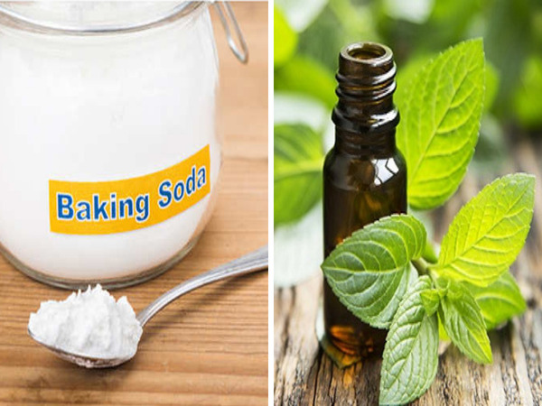 Tẩy trắng răng bằng baking soda và tinh dầu bạc hà