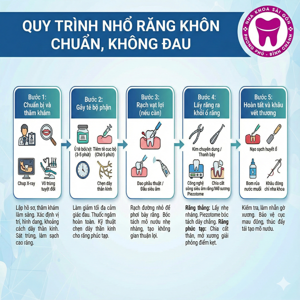 Quy trình nhổ răng khôn chuẩn, không đau Quy trình nhổ răng khôn chuẩn, không đau