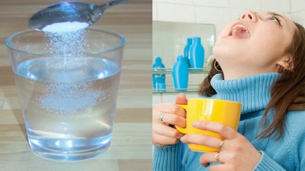 Súc miệng bằng nước muối ấm