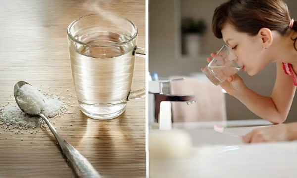 Súc miệng nước muối ấm khi răng bị ê buốt sau tẩy trắng