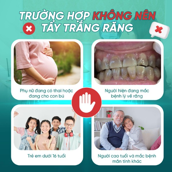 Đối tượng nên và không nên sử dụng kem tẩy trắng răng