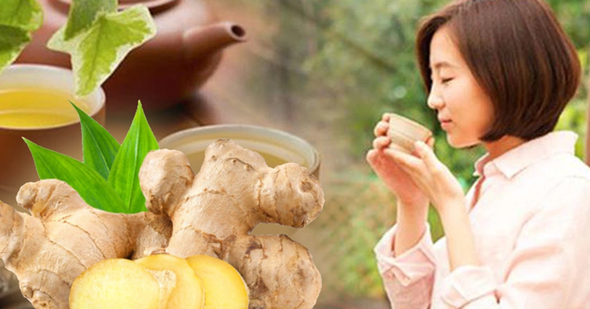 Uống trà gừng/Ngậm gừng tươi