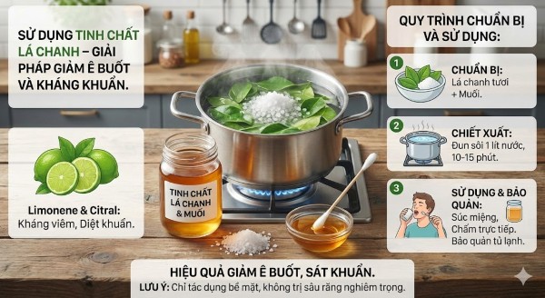 Sử dụng tinh chất lá chanh – Giải pháp giảm ê buốt và kháng khuẩn Sử dụng tinh chất lá chanh – Giải pháp giảm ê buốt và kháng khuẩn
