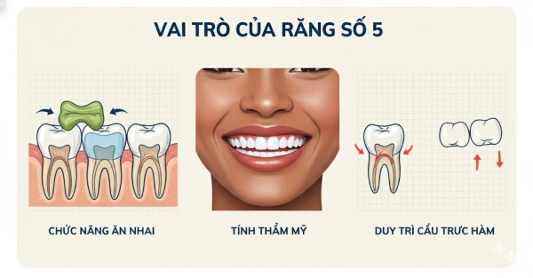 Vai trò quan trọng của răng số 5 Vai trò quan trọng của răng số 5
