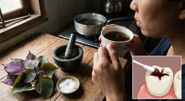 Cách trị sâu răng vĩnh viễn sử dụng lá tía tô Cách trị sâu răng vĩnh viễn sử dụng lá tía tô