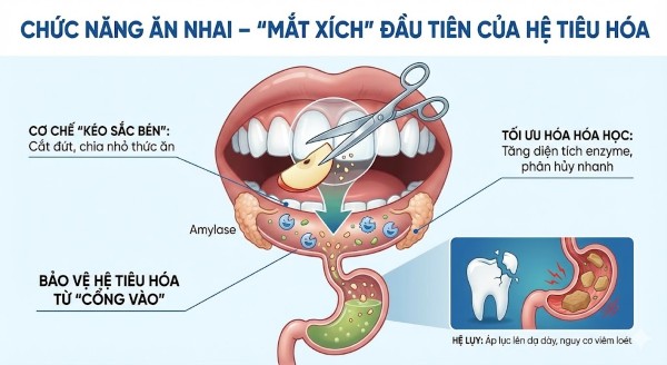 Răng cửa: cấu tạo, chức năng và các vấn đề thường gặp cần lưu ý 1 Chức năng ăn nhai của răng cửa