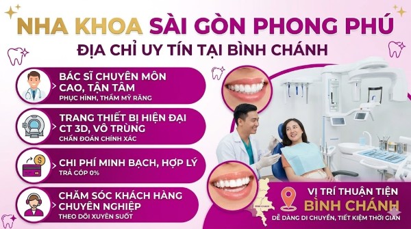 Trồng răng sứ vĩnh viễn giá bao nhiêu? Bảng giá mới nhất 2026 8 Nha khoa Sài Gòn Phong Phú - Địa chỉ chăm sóc và điều trị răng miệng uy tín tại Bình Chánh