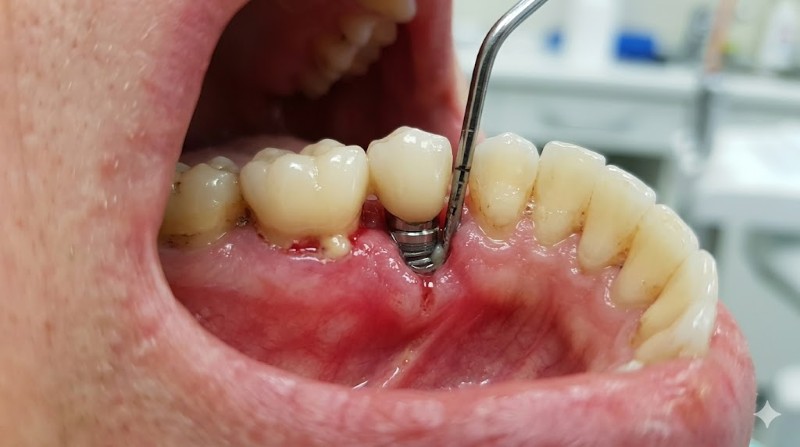 Trồng răng Implant có nguy hiểm không? Cách tránh biến chứng 2 Tình trạng bị nhiễm trùng sau khi cấy ghép implant