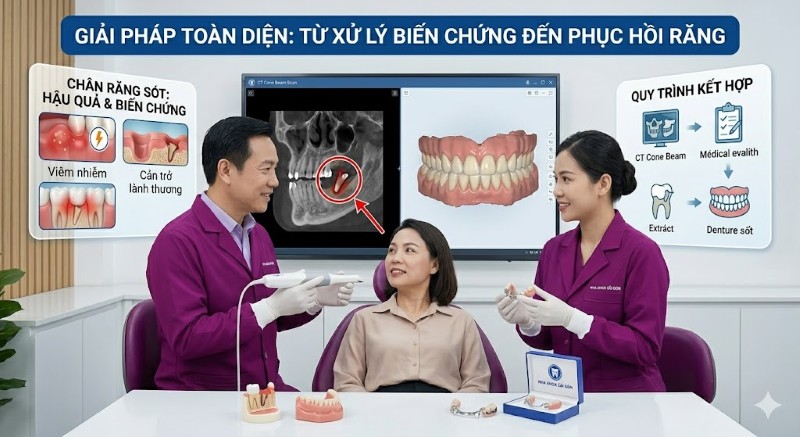 Nhổ răng còn sót chân răng có sao không? Cách xử lý an toàn 4 3 bước xử lý chân răng sót an toàn và triệt để