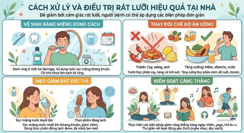 Rát lưỡi là bệnh gì? Nguyên nhân, dấu hiệu và cách điều trị 8 một số biện pháp giảm bớt cảm giác rát lưỡi đơn giản và hiệu quả tại nhà